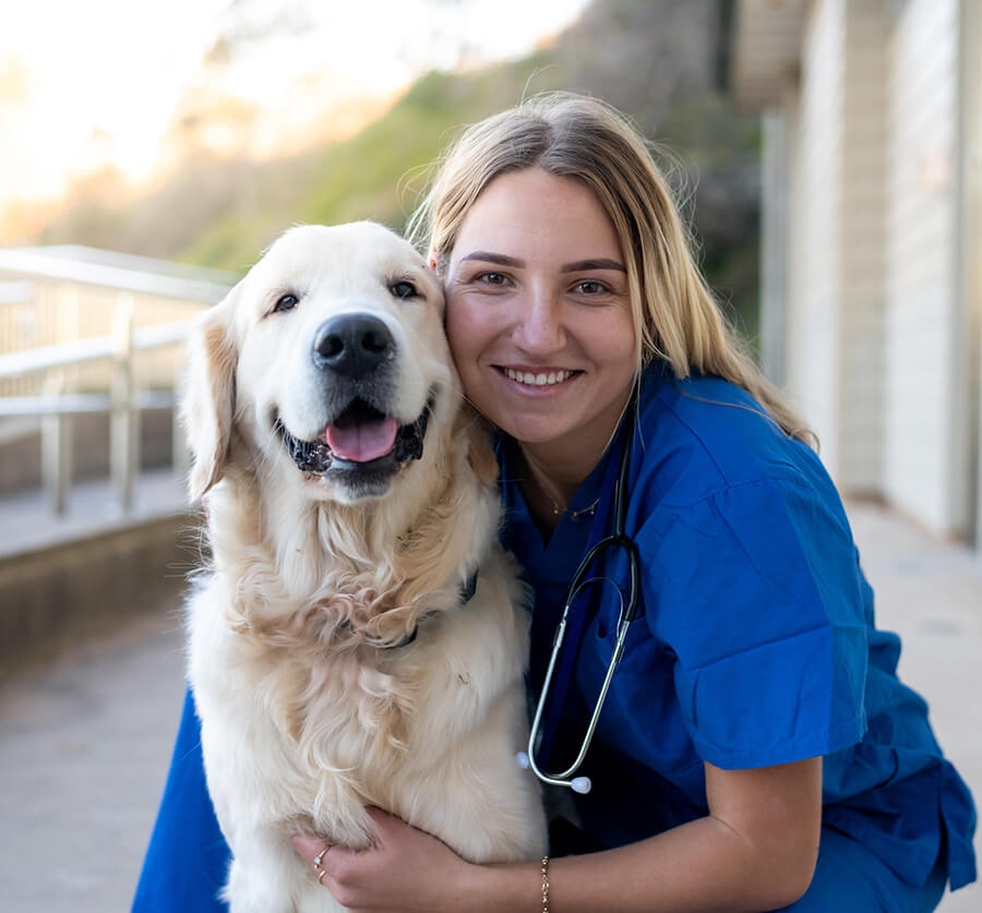 Associate Veterinarian With Dog